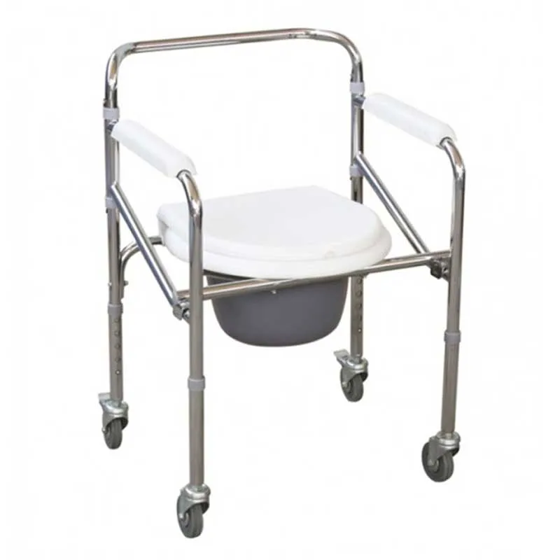 Aluminium Commode Chair With Wheels (696L)