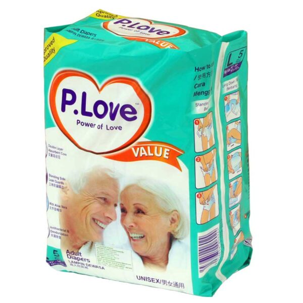 Disposable Adult Diaper - P.Love - Large (5pc)