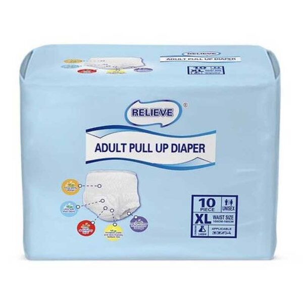 Pull up, panty-type disposable adult diapers