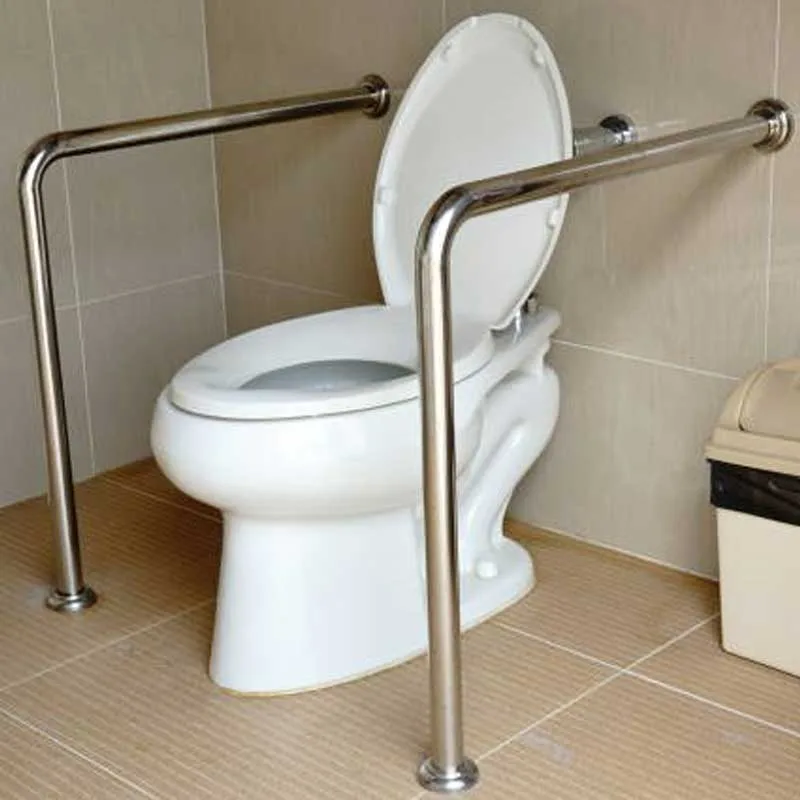 Wall-to-floor grab bar