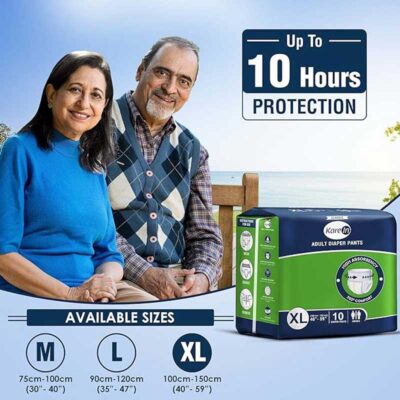 KareIn Classic Adult Diaper Pants, Extra Large 100 - 150 Cm (40"- 59"), Unisex, Leakproof, Elastic Waist, Wetness Indicator, 10 Count